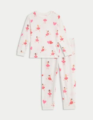 

Girls M&S Collection Pure Cotton Ballerina Pyjamas (12 Mths - 8 Yrs) - Ivory, Ivory