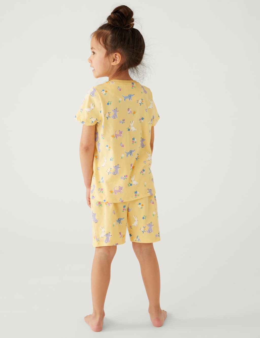3pk Pure Cotton Patterned Short Pyjama Sets (1-8 Yrs) image 2