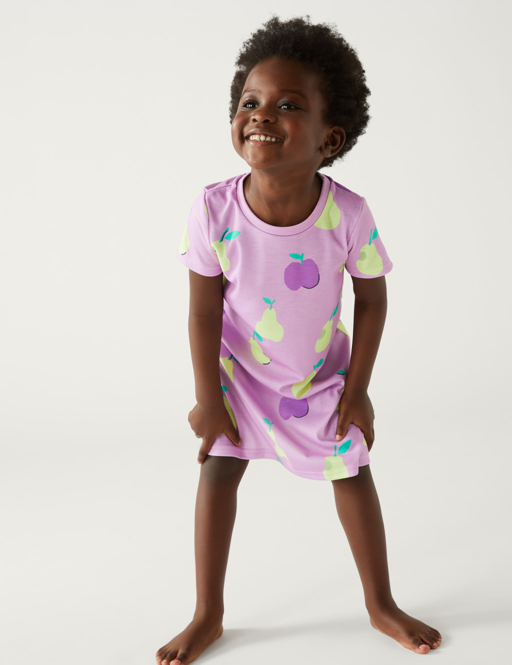 2pk Fruit Print Nightdresses (1-8 Yrs) image 2