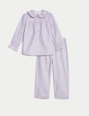 Pure Cotton Floral Pyjamas (1-8 Yrs)