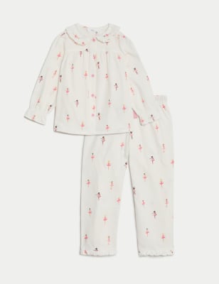 

Girls M&S Collection Pure Cotton Ballerina Pyjamas (1-8 Yrs) - Ivory Mix, Ivory Mix