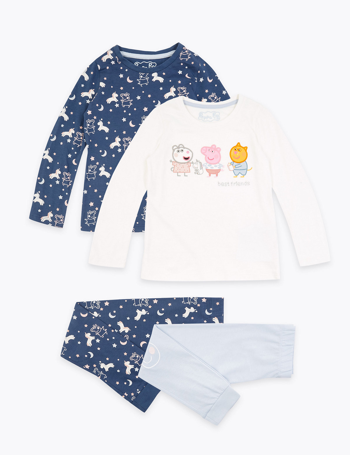 2 Pack Cotton Peppa Pig™ Pyjama Sets (1-7 Years)