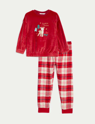 Girls pink christmas online pyjamas