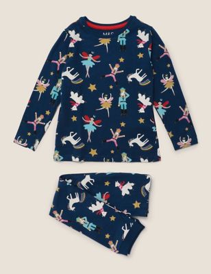 Pure Cotton Christmas Pyjama Set (1-7 Yrs) 