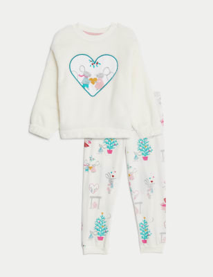 

Girls M&S Collection Cotton Blend Mouse Pyjamas (1-8 Yrs) - Ivory Mix, Ivory Mix