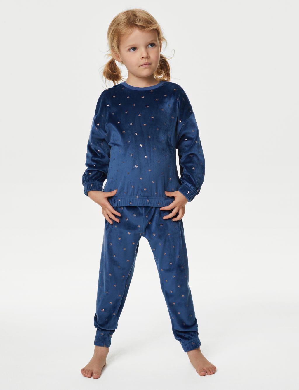 Velour Star Pyjamas (1-8 Yrs) image 1