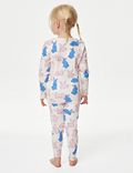 Katoenrijke pyjama met konijnenmotief (1-8 jaar)