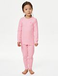 Pijama de algodón acanalado con diseño de corazón (1-8&nbsp;años)