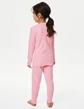 Pijama de algodón acanalado con diseño de corazón (1-8&nbsp;años)