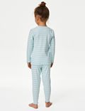 Pijama de algodón acanalado de rayas (1-8&nbsp;años)