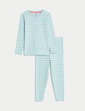Pyjama en coton à rayures côtelées (du 1 au 8&nbsp;ans)