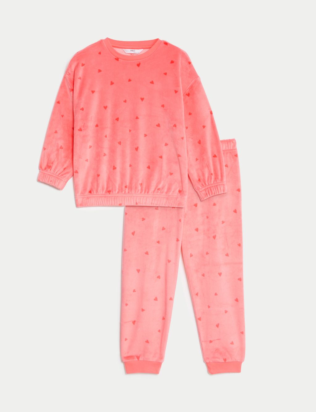 Velour Heart Pyjamas (1-8 Yrs) image 2