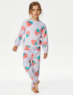 Velour Strawberry Pyjamas (1-8 Yrs)
