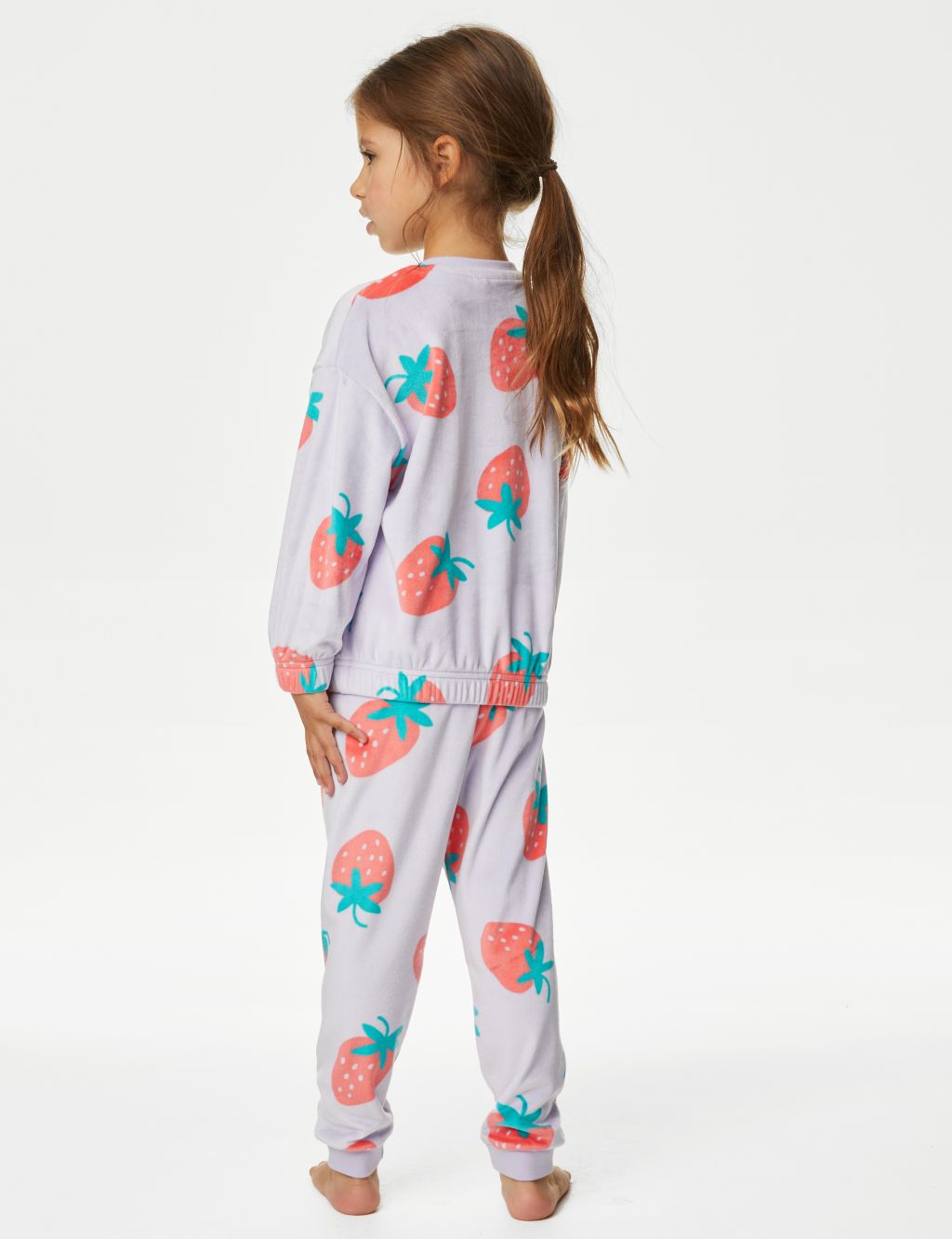 Velour Strawberry Pyjamas (1-8 Yrs) image 3