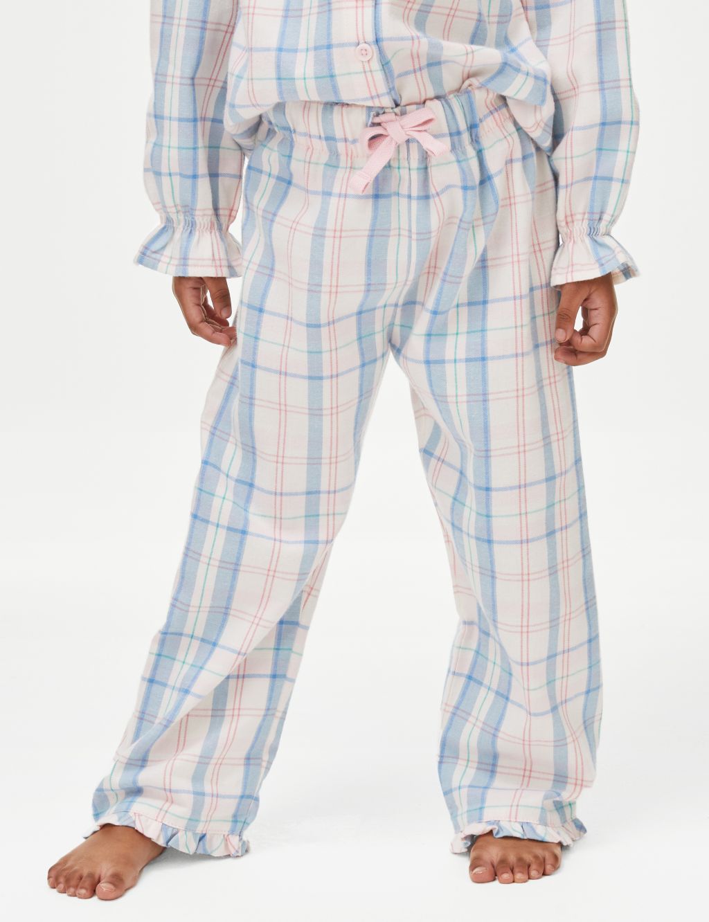 Pure Cotton Checked Pyjamas (1-8 Yrs) image 5
