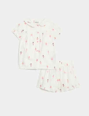 

Girls M&S Collection Pure Cotton Ballerina Pyjamas(12-24 Mths) - Ivory, Ivory