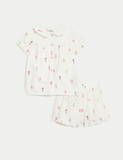 Pure Cotton Ballerina Pyjamas (1-8 Yrs)
