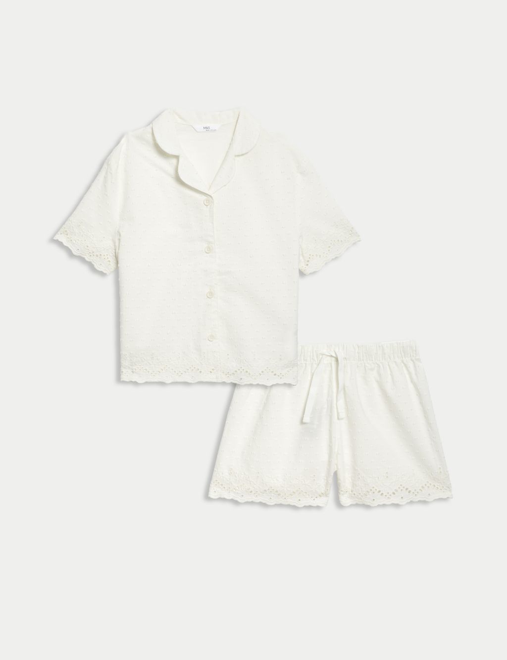 Pure Cotton Broderie Pyjamas (12 Mths - 16 Yrs)
