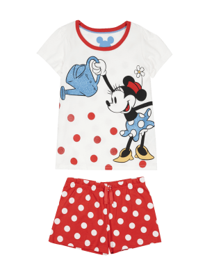 Pure Cotton Minnie Mouse Short Pyjamas (1-8 Years) | M&S