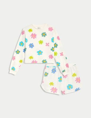 

Girls M&S Collection Cotton Blend Floral Pyjamas (12 Mths - 16 Yrs) - Ecru Mix, Ecru Mix