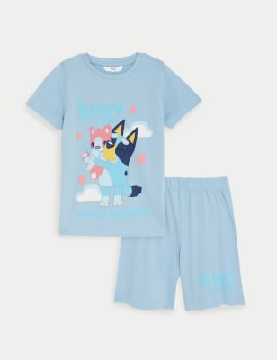 

Girls M&S Collection Pure Cotton Bluey™ Short Pyjama Set (1 - 7 Yrs) - Blue Mix, Blue Mix