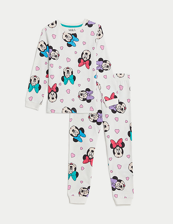 Schlafanzug mit hohem Baumwollanteil und Minnie Maus™-Motiv (1–8 Jahre) - AT