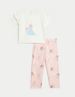 M&S Girl's Disney Frozen Pyjamas (2-8 Yrs) - 7-8 Y - White Mix, White Mix