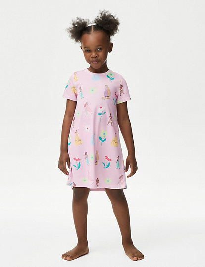 m&s collection disney princess™ nightdress (2-8 years) - 2-3 y - pink mix, pink mix
