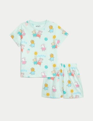 Girls Pure Cotton Peppa Pig Pyjamas (1-7 Yrs) - 1-2Y - Yellow, Yellow
