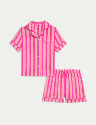 

Girls M&S Collection Striped Pyjamas (1-6 Yrs) - Pink Mix, Pink Mix