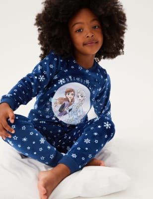 

M&S Collection Velours-Schlafanzug mit Frozen™-Motiv (2-10 Jahre) - Indigo, Indigo