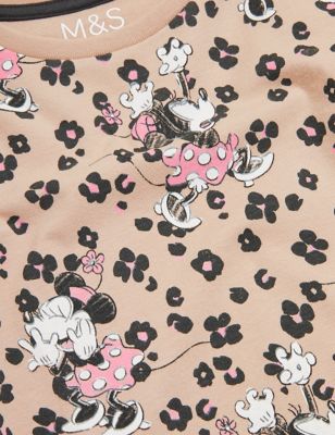 M&S Girls Minnie Mouse  Cotton Pyjamas (2-10 Yrs)
