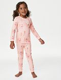 Πιτζάμες με μπαλαρίνα με υψηλή περιεκτικότητα σε βαμβάκι (1-8 ετών)