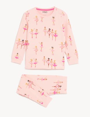 

Girls M&S Collection Cotton Rich Ballerina Pyjamas (1-8 Yrs) - Pink Mix, Pink Mix