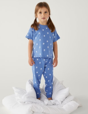

M&S Collection 3er-Pack gemusterte Schlafanzugsets aus reiner Baumwolle (1-8 J.) - Purple, Purple
