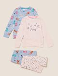 2pk Pure Cotton Cat Pyjama Sets (1-7 Yrs)