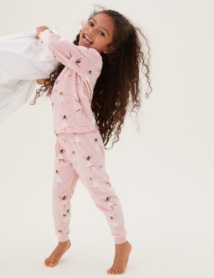 

M&S Collection Velours-Schlafanzugset mit Feen-Motiv (1-7 Jahre) - Pink Mix, Pink Mix