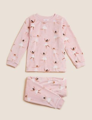 M&S Girls Velour Fairy Pyjama Set (1-7 Yrs)