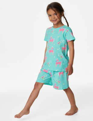 

M&S Collection Pijama con estampado de unicornios que brilla en la oscuridad (1-8 años) - Light Aqua, Light Aqua