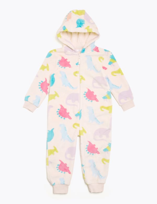 Fleece Dinosaur Onesie 1 7 Yrs M S