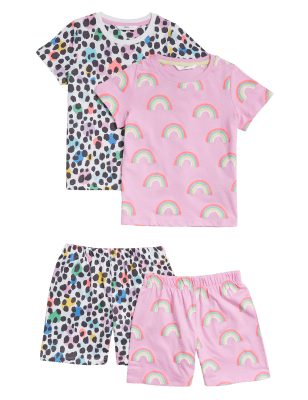 

Girls M&S Collection 2pk Pure Cotton Printed Pyjama Sets (12 Mths - 7 Yrs) - Pink Mix, Pink Mix
