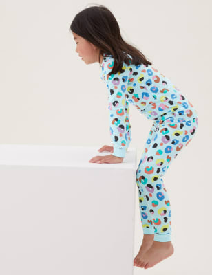 

Pijama de algodón de leopardo (1-7 años) - Multi, Multi