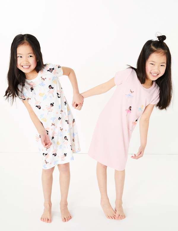 2 Pack Fairy Print Nightdresses (1-7 Yrs)