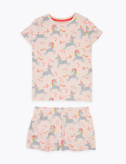 Cotton Unicorn Short Pyjama Set (1-7 Yrs)