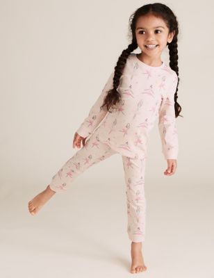 Pyjama en coton à motif ballerine (du 1 au 7 ans) - Pink Mix