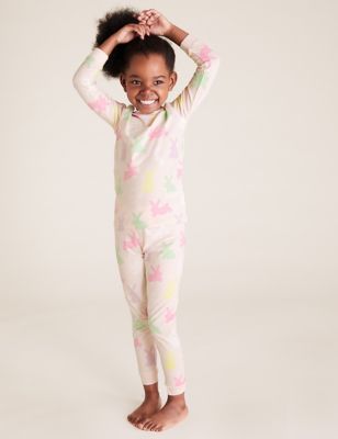 Pyjama en coton à imprimé lapin (du 1 au 7 ans) - Multi