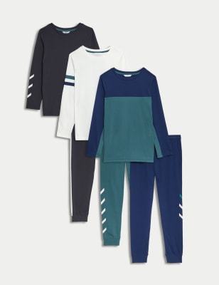 

M&S Collection 3er-Pack Schlafanzugsets aus reiner Baumwolle (6-16 J.) - Multi, Multi