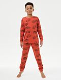Puur katoenen pyjama met raceautomotief (7-14 jaar)
