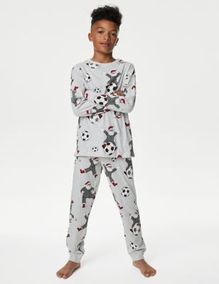 Cotton Rich Christmas Football Pyjamas (1-16 Yrs)