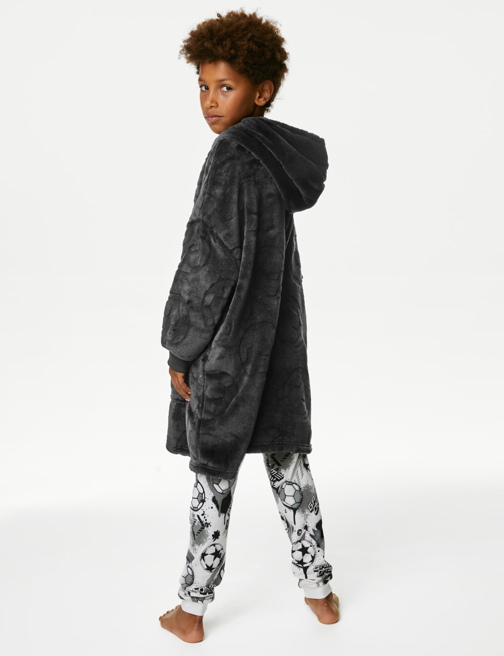 Fleece Football Oversized Hoodie (1-16 Yrs) image 5
